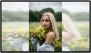 Utilisation de la version étirée et floue de la photo actuellement affichée comme arrière-plan